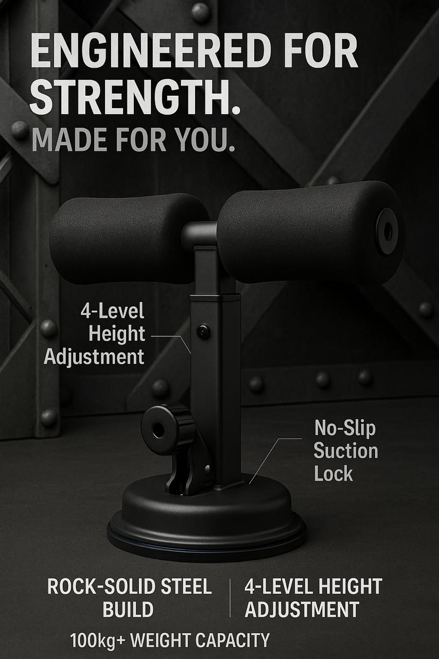 WWDE™ Sit-Up Suction Bar – Floor-Mounted Core Trainer